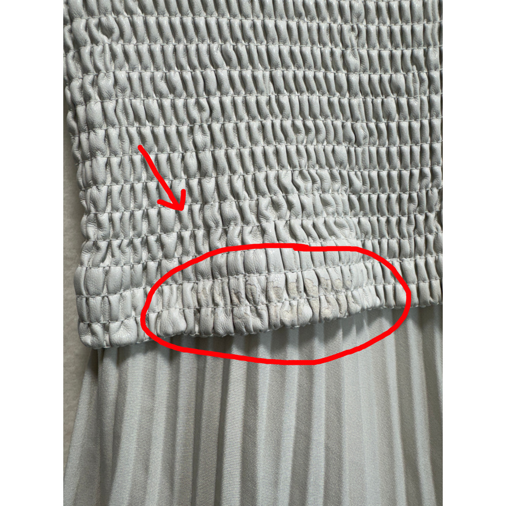 Proenza Schooler White Label Smocked Pleated Midi Dress White Size 2 Retail $595 - Picture 7 of 11